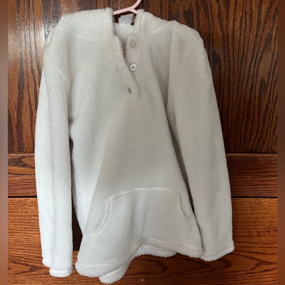 Girls Hooded Sherpa Pullover